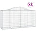 Coșuri gabion arcuite 8 buc, 200x50x100/120 cm fier galvanizat - WALTI WALTI