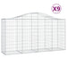 Coșuri gabion arcuite 9 buc, 200x50x100/120 cm, fier galvanizat - WALTI WALTI