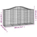 Coșuri gabion arcuite 18 buc, 200x50x100/120cm, fier galvanizat - WALTI WALTI