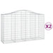 Coșuri gabion arcuite 2 buc, 200x50x120/140 cm, fier galvanizat - WALTI WALTI