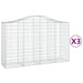 Coșuri gabion arcuite 3 buc, 200x50x120/140 cm, fier galvanizat - WALTI WALTI