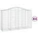 Coșuri gabion arcuite 4 buc, 200x50x120/140 cm, fier galvanizat - WALTI WALTI