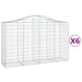 Coșuri gabion arcuite 6 buc, 200x50x120/140 cm, fier galvanizat - WALTI WALTI