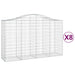 Coșuri gabion arcuite 8 buc, 200x50x120/140 cm, fier galvanizat - WALTI WALTI