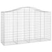 Coșuri gabion arcuite 8 buc, 200x50x120/140 cm, fier galvanizat - WALTI WALTI