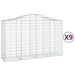 Coșuri gabion arcuite 9 buc, 200x50x120/140 cm, fier galvanizat - WALTI WALTI