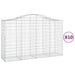 Coșuri gabion arcuite 10 buc, 200x50x120/140 cm,fier galvanizat - WALTI WALTI