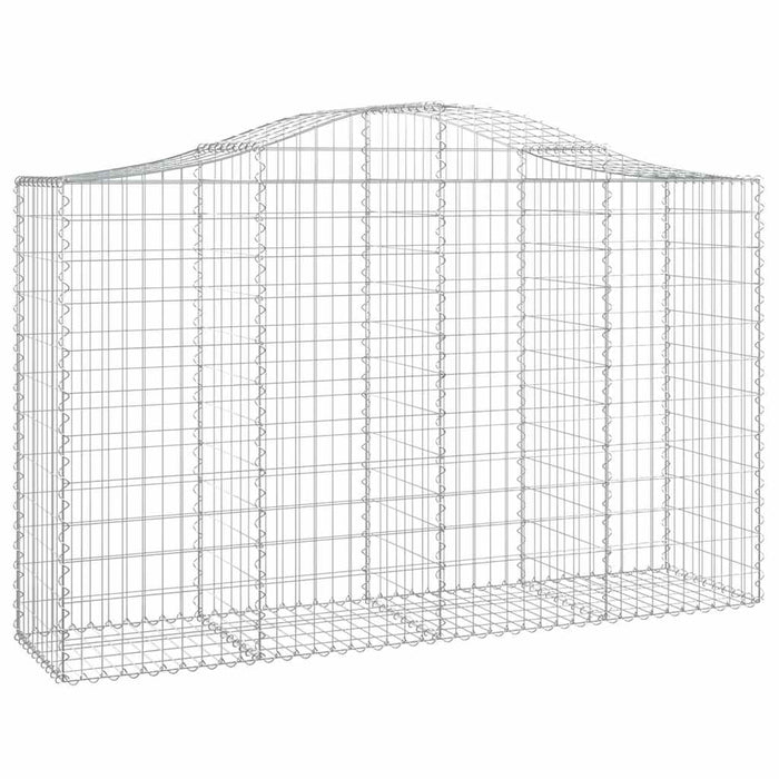 Coșuri gabion arcuite 10 buc, 200x50x120/140 cm,fier galvanizat - WALTI WALTI