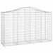 Coșuri gabion arcuite 10 buc, 200x50x120/140 cm,fier galvanizat - WALTI WALTI