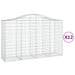 Coșuri gabion arcuite 12 buc, 200x50x120/140cm, fier galvanizat - WALTI WALTI