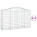 Coșuri gabion arcuite 13 buc, 200x50x120/140 cm,fier galvanizat - WALTI WALTI