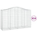 Coșuri gabion arcuite 14 buc, 200x50x120/140 cm,fier galvanizat - WALTI WALTI