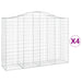 Coșuri gabion arcuite 4 buc, 200x50x140/160 cm, fier galvanizat - WALTI WALTI
