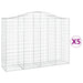 Coșuri gabion arcuite 5 buc, 200x50x140/160 cm, fier galvanizat - WALTI WALTI