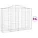 Coșuri gabion arcuite 6 buc, 200x50x140/160 cm, fier galvanizat - WALTI WALTI