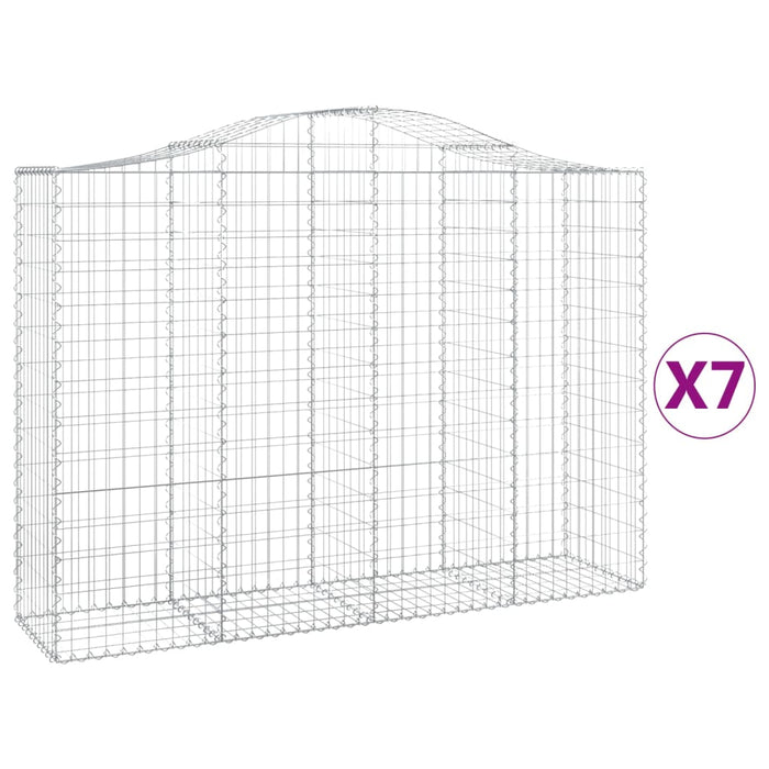 Coșuri gabion arcuite 7 buc, 200x50x140/160 cm, fier galvanizat - WALTI WALTI