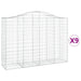 Coșuri gabion arcuite 9 buc, 200x50x140/160 cm, fier galvanizat - WALTI WALTI