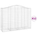 Coșuri gabion arcuite 12 buc, 200x50x140/160cm, fier galvanizat - WALTI WALTI