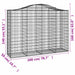 Coșuri gabion arcuite 12 buc, 200x50x140/160cm, fier galvanizat - WALTI WALTI