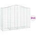 Coșuri gabion arcuite 14 buc, 200x50x140/160cm, fier galvanizat - WALTI WALTI