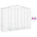 Coșuri gabion arcuite 15 buc, 200x50x140/160cm, fier galvanizat - WALTI WALTI