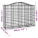 Coșuri gabion arcuite 50 buc, 200x50x140/160cm, fier galvanizat - WALTI WALTI