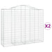 Coșuri gabion arcuite 2 buc, 200x50x160/180 cm, fier galvanizat - WALTI WALTI