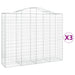 Coșuri gabion arcuite 3 buc, 200x50x160/180 cm, fier galvanizat - WALTI WALTI