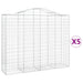 Coșuri gabion arcuite 5 buc, 200x50x160/180 cm, fier galvanizat - WALTI WALTI