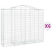 Coșuri gabion arcuite 6 buc, 200x50x160/180 cm, fier galvanizat - WALTI WALTI