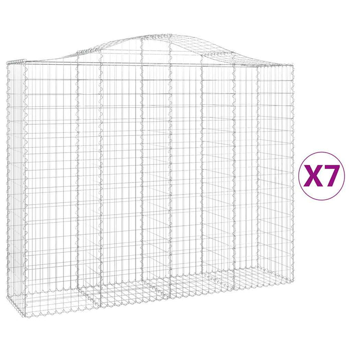 Coșuri gabion arcuite 7 buc, 200x50x160/180 cm, fier galvanizat - WALTI WALTI