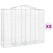 Coșuri gabion arcuite 8 buc, 200x50x160/180 cm, fier galvanizat - WALTI WALTI