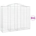 Coș gabion arcuit, 11 buc, 200x50x160/180 cm, fier galvanizat - WALTI WALTI
