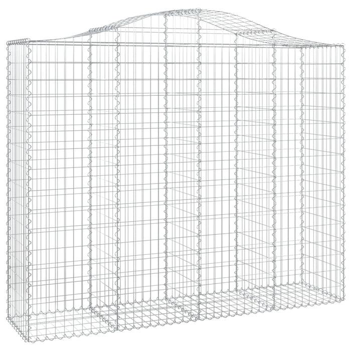 Coș gabion arcuit, 11 buc, 200x50x160/180 cm, fier galvanizat - WALTI WALTI