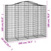 Coșuri gabion arcuite 14 buc 200x50x160/180 cm, fier galvanizat - WALTI WALTI