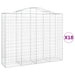 Coș gabion arcuit, 18 buc, 200x50x160/180 cm, fier galvanizat - WALTI WALTI