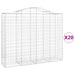 Coșuri gabion arcuite 20 buc, 200x50x160/180cm, fier galvanizat - WALTI WALTI
