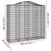 Coșuri gabion arcuite 2 buc, 200x50x180/200 cm, fier galvanizat - WALTI WALTI