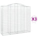 Coșuri gabion arcuite 3 buc, 200x50x180/200 cm, fier galvanizat - WALTI WALTI