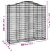Coșuri gabion arcuite 4 buc, 200x50x180/200 cm, fier galvanizat - WALTI WALTI
