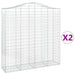 Coșuri gabion arcuite, 2 buc 200x50x200/220 cm, fier galvanizat - WALTI WALTI