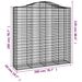Coșuri gabion arcuite, 2 buc 200x50x200/220 cm, fier galvanizat - WALTI WALTI