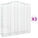 Coșuri gabion arcuite, 3 buc 200x50x200/220 cm, fier galvanizat - WALTI WALTI