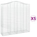 Coșuri gabion arcuite, 5 buc 200x50x200/220 cm, fier galvanizat - WALTI WALTI