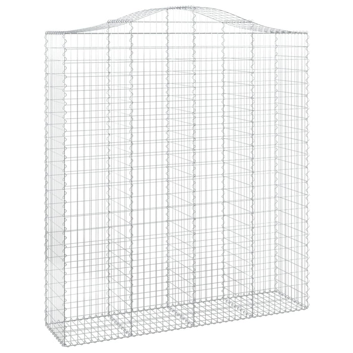 Coșuri gabion arcuite, 4 buc, 200x50x220/240cm, fier galvanizat - WALTI WALTI