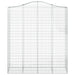 Coșuri gabion arcuite, 4 buc, 200x50x220/240cm, fier galvanizat - WALTI WALTI