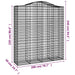 Coșuri gabion arcuite, 4 buc, 200x50x220/240cm, fier galvanizat - WALTI WALTI