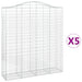 Coșuri gabion arcuite, 5 buc, 200x50x220/240cm, fier galvanizat - WALTI WALTI
