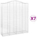 Coșuri gabion arcuite, 7 buc, 200x50x220/240cm, fier galvanizat - WALTI WALTI