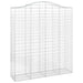 Coșuri gabion arcuite, 7 buc, 200x50x220/240cm, fier galvanizat - WALTI WALTI